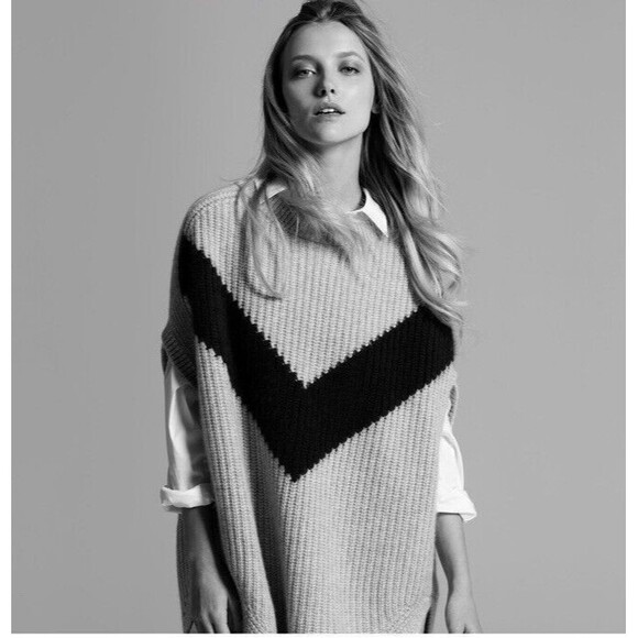 Kit & Ace Follen Cashmere Chunky Knit Oversized Sweater Tunic Top Lux Navy S/M - Picture 12 of 12